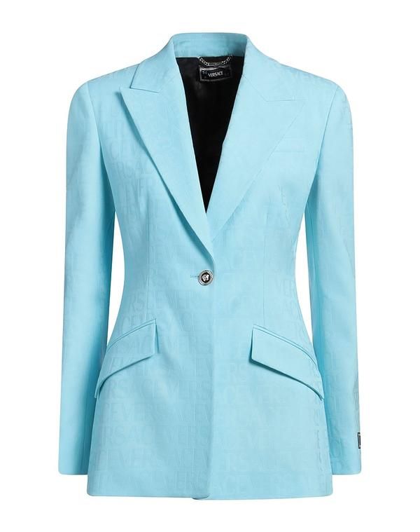 ヴェルサーチ レディース アウター ジャケット・ブルゾン テーラードジャケット VERSACE Sky Blue ブルー