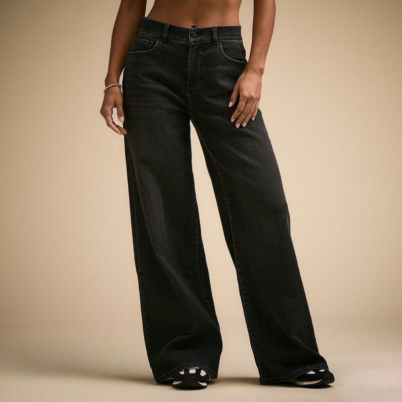キャリー レディース ボトムス カジュアルパンツ ワイドレッグ デニム CALIA Womens Effortless Denim Wide Leg Pant Washed Black ブラック 26,460円