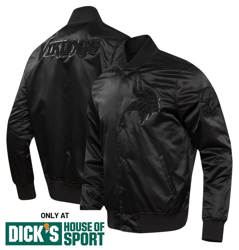 プロスタンダード メンズ アウター ジャケット・ブルゾン サテン Pro Standard Mens Minnesota Vikings Black Satin Jacket NoColor ブラック