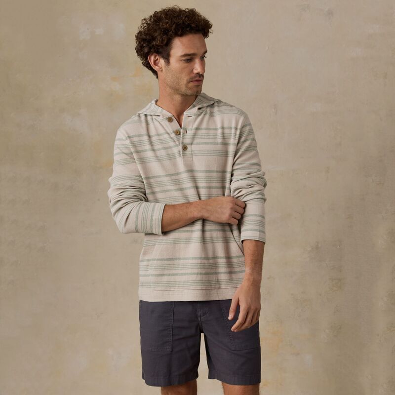 ファレティ メンズ アウター パーカー・スウェット Faherty Mens Oasis Hoodie Sage Beach Stripe セージ