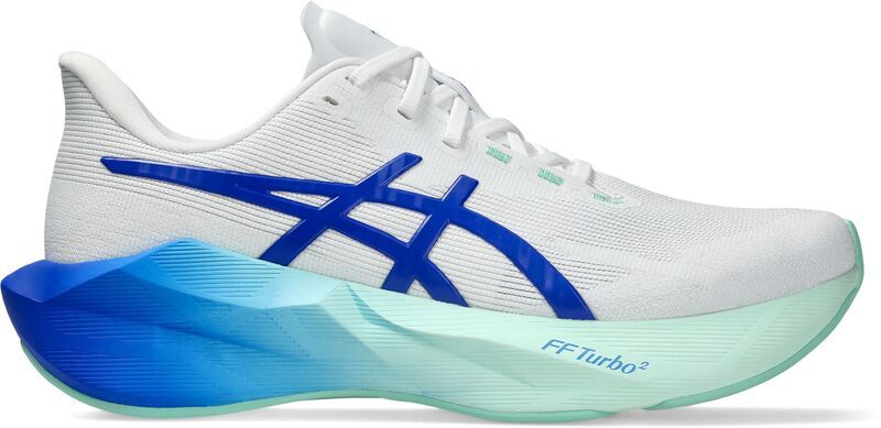 アシックス メンズ シューズ スニーカー ASICS Mens NOVABLAST 6 Running Shoes WhiteNeon Blue ホワイト