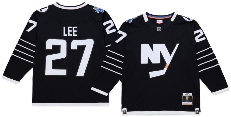ミッチェルネス メンズ トップス シャツ ヴィンテージャージー Mitchell Ness Mens New York Islanders Lee 27 Black Vintage Power Pla