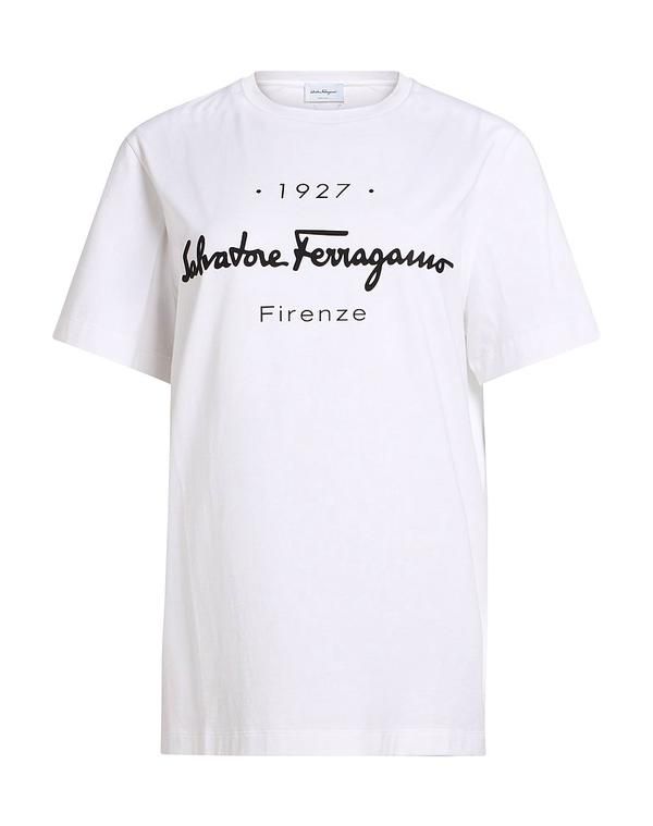 フェラガモ レディース トップス Tシャツ FERRAGAMO White ホワイト 51,480円