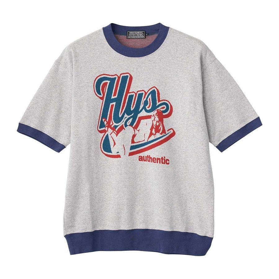 HYSTERIC GLAMOUR ヒステリックグラマー 02261CT15 AUTHENTICジャカード Tシャツ TOP GRAY 正規通販 メンズ