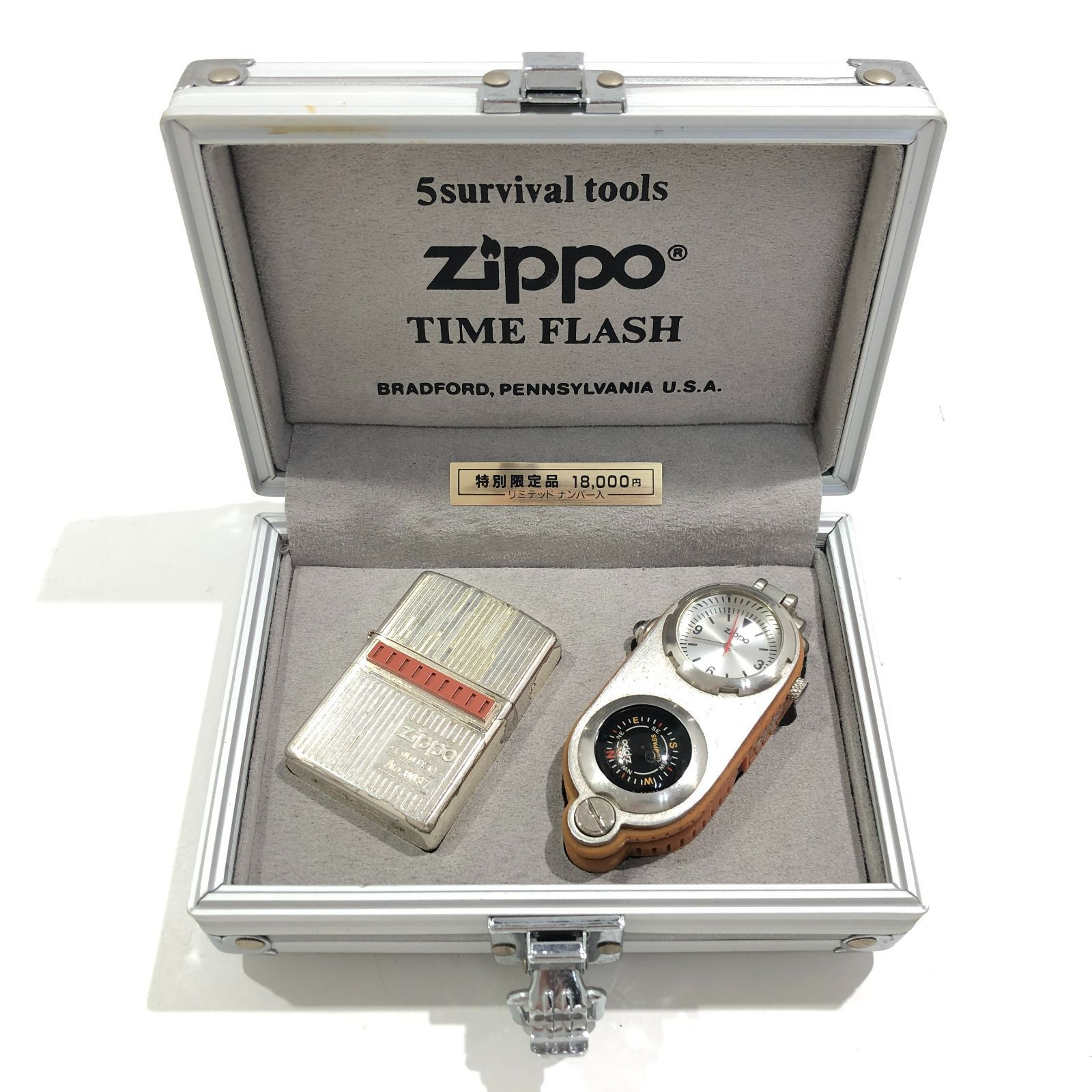 七重浜81-1-080714] zippo ジッポー5survival tools TIME FLASH 特別