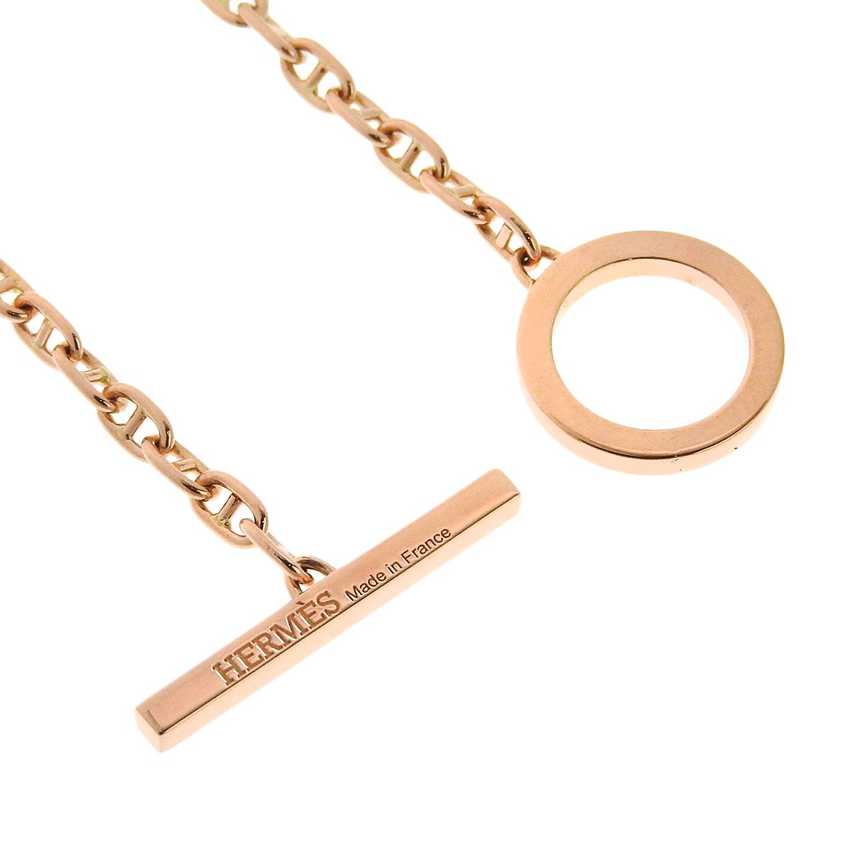 HERMES(エルメス) シェーヌ ダンクル ヴェルソ ブレスレット ピンクゴールド K18PG セラミック CE 6.6g ブレスレット アクセサリー ジュエリー ピンクゴールド ブラック黒 レディース 40802203160【中古】【アラモード】