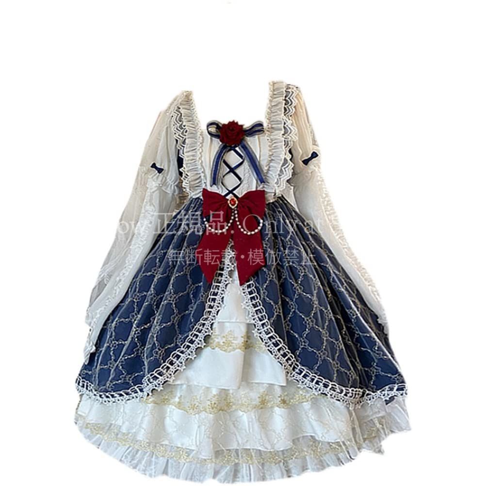再入荷 【特価】人気商品★ワンピース ガールズ 宮殿風 ロリータ服 洋服 森ガール ドレス 花嫁 女装 ゴシック風 リボン レース 編み上げ 姫袖 貴族風 中