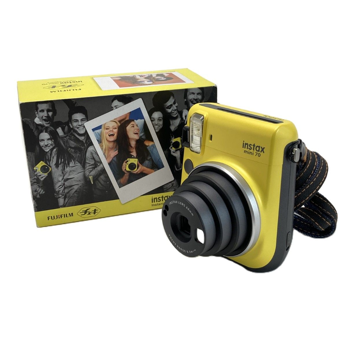 instax mini 70 イエロー フィルムパック付き FUJIFILM フジフィルム インスタントカメラ チェキ instax mini 70 箱