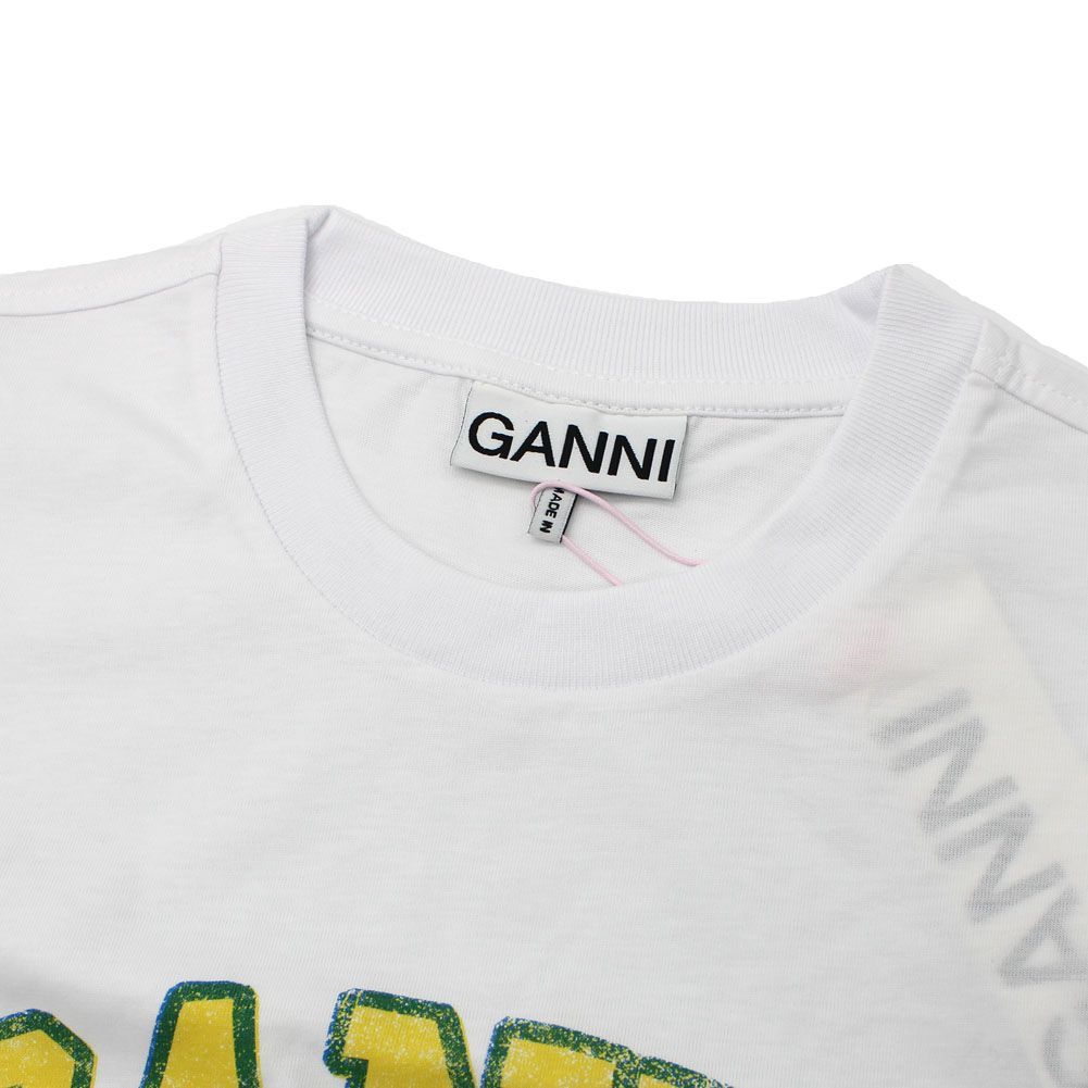 ガニー GANNI T3529 151 BRIGHT WHITE XS S M L XL Tシャツ 半袖 ロゴ プリント おしゃれ ウィメンズ レディース ブライト ホワイト ガニー GANNI T3529 151 BRIGHT WHITE XS S M L XL Tシャツ 半袖 ロゴ プリント おしゃれ ウィメンズ レディース ブライト ホワイト