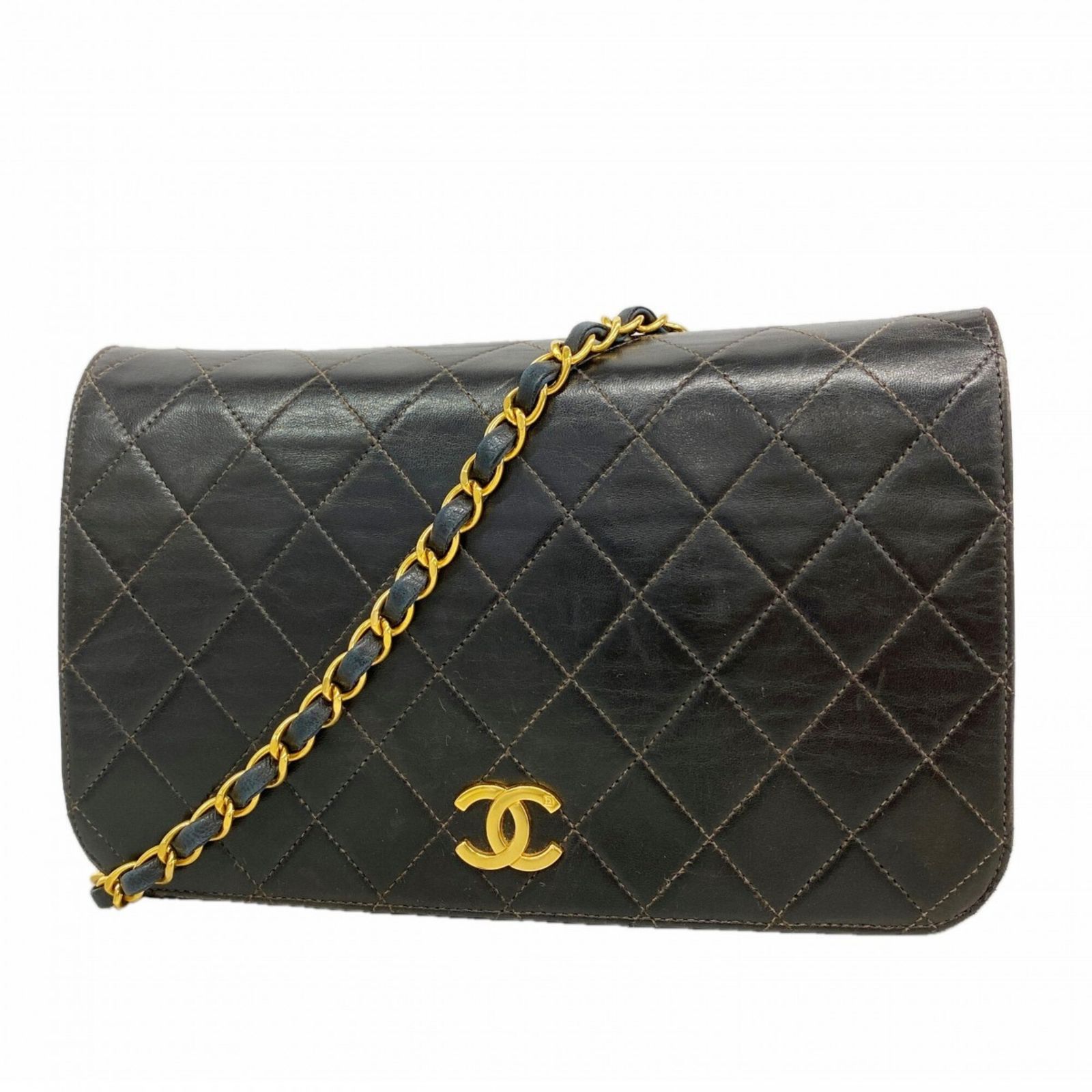 シャネル(Chanel) シャネル ショルダーバッグ マトラッセ チェーンショルダー ラムスキン ブラック レディース P3153243