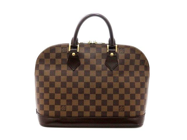 LOUIS VUITTON ルイ・ヴィトン アルマ ダミエ N51131 ハンドバッグ ダミエキャンバス/レザー ブラウン レディース【中古】473