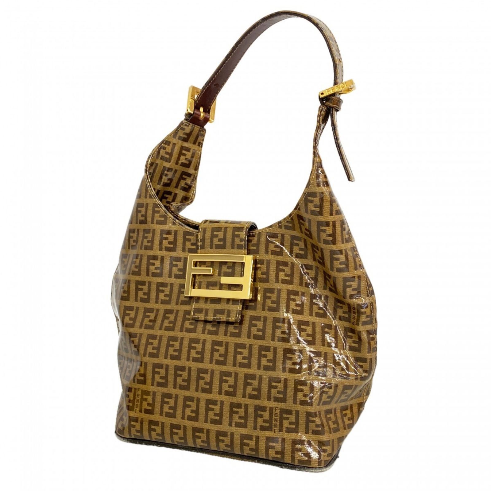 フェンディ(Fendi) フェンディ ハンドバッグ ズッキーノ コーティングキャンバス ブラウン レディース P3207312