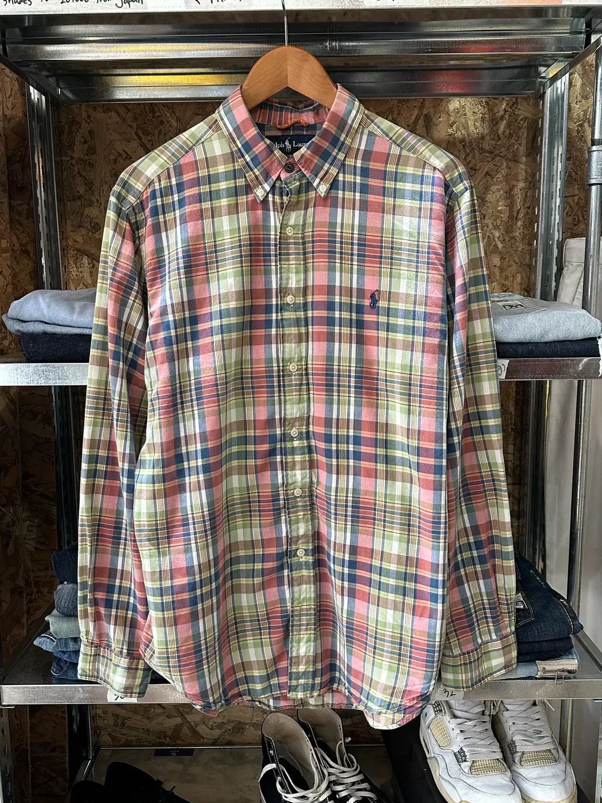 ポロラルフローレン チェック シャツ (L) 9,710円