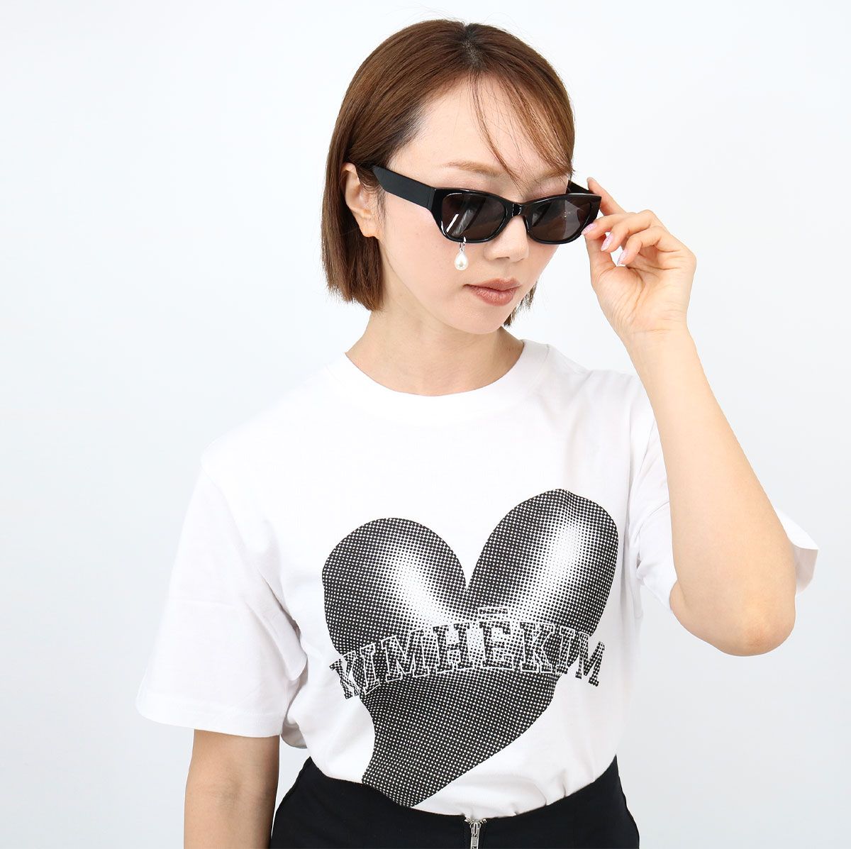 KIMHEKIM キムヘキム サングラス KHK-SG071-BK パールチャーム付き