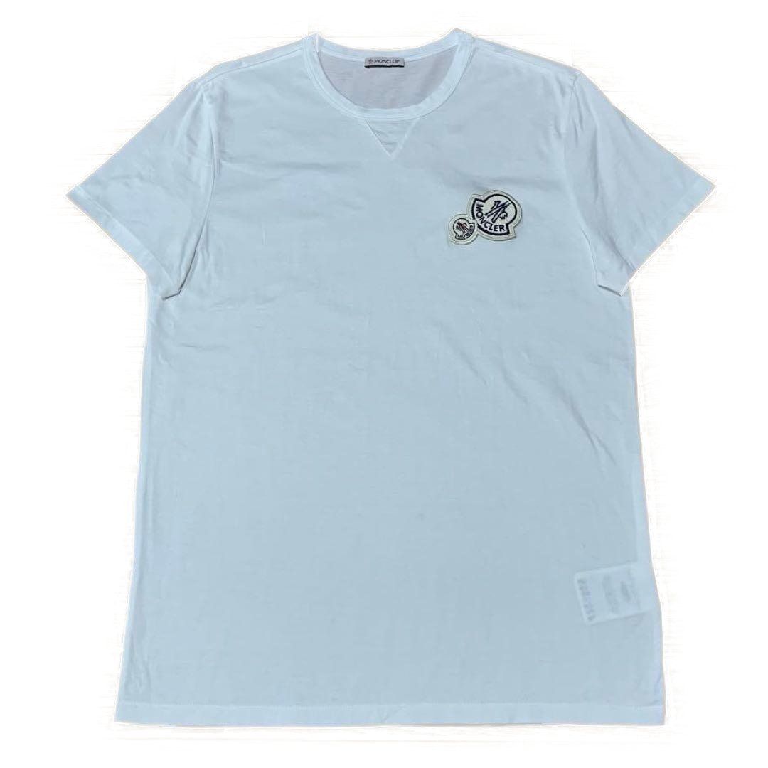 モンクレール　ダブルロゴ　L ホワイト　Tシャツ　国内正規品 5S723