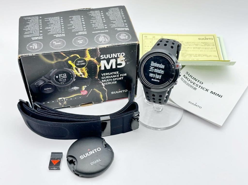未使用 廃盤 SUUNTO スント M5 オール ブラック 心拍計 ランニング トレーニング 腕時計 ウォッチ