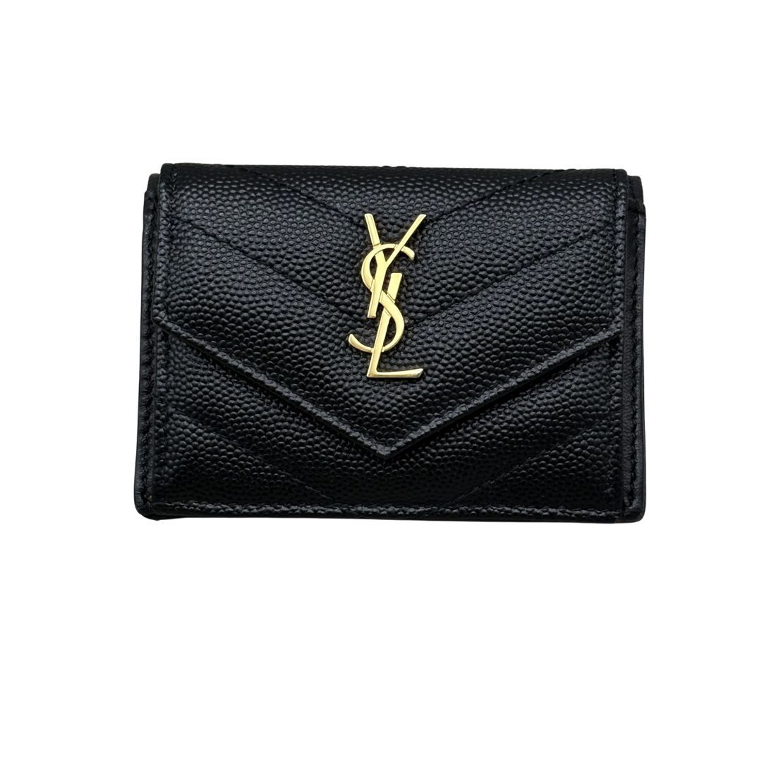 SAINT LAURENT サンローラン YSL カサンドラ 三つ折り財布 レザー 0919