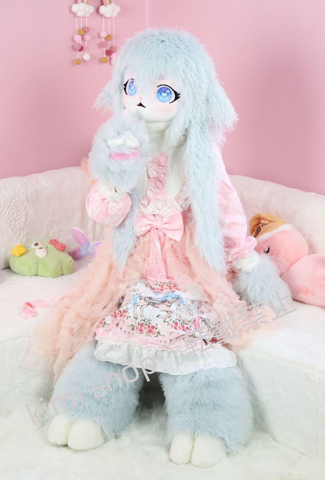 コスチューム・コスプレ 着ぐるみ ヘッドマスク手袋ブーツしっぽ4点