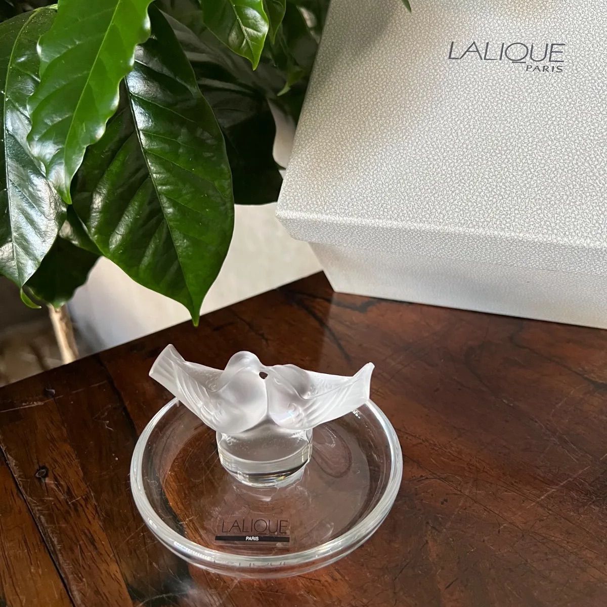 ラリック （LALIQUE）「ドゥ・コロンブ」小鳥 ジュエリートレイ