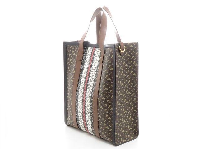 BURBERRY バーバリー TBモノグラム 2WAYトートバッグ ブラウン PVC