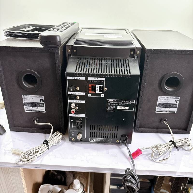CD・MD再生OK】SONY CMT-M100 ミニコンポ 純正リモコン付き Micro Hi