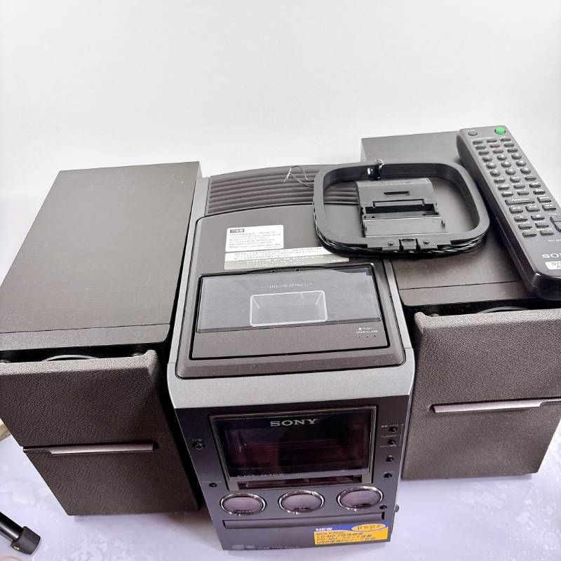 CD・MD再生OK】SONY CMT-M100 ミニコンポ 純正リモコン付き Micro Hi