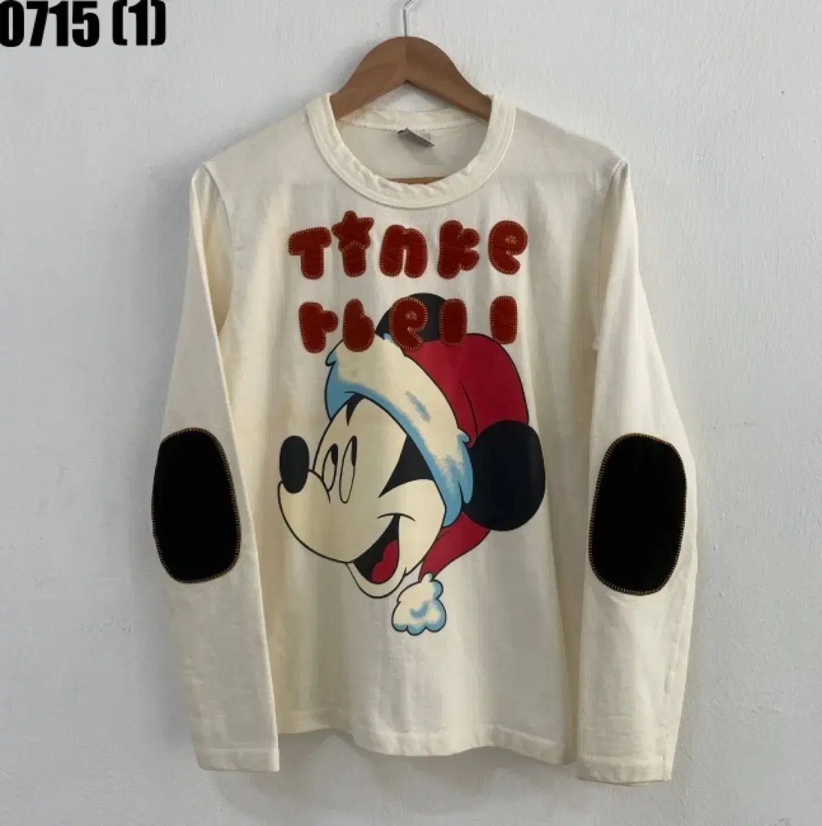 45rpm ディズニー ミッキーマウス 長袖Tシャツ クリスマス エディション S