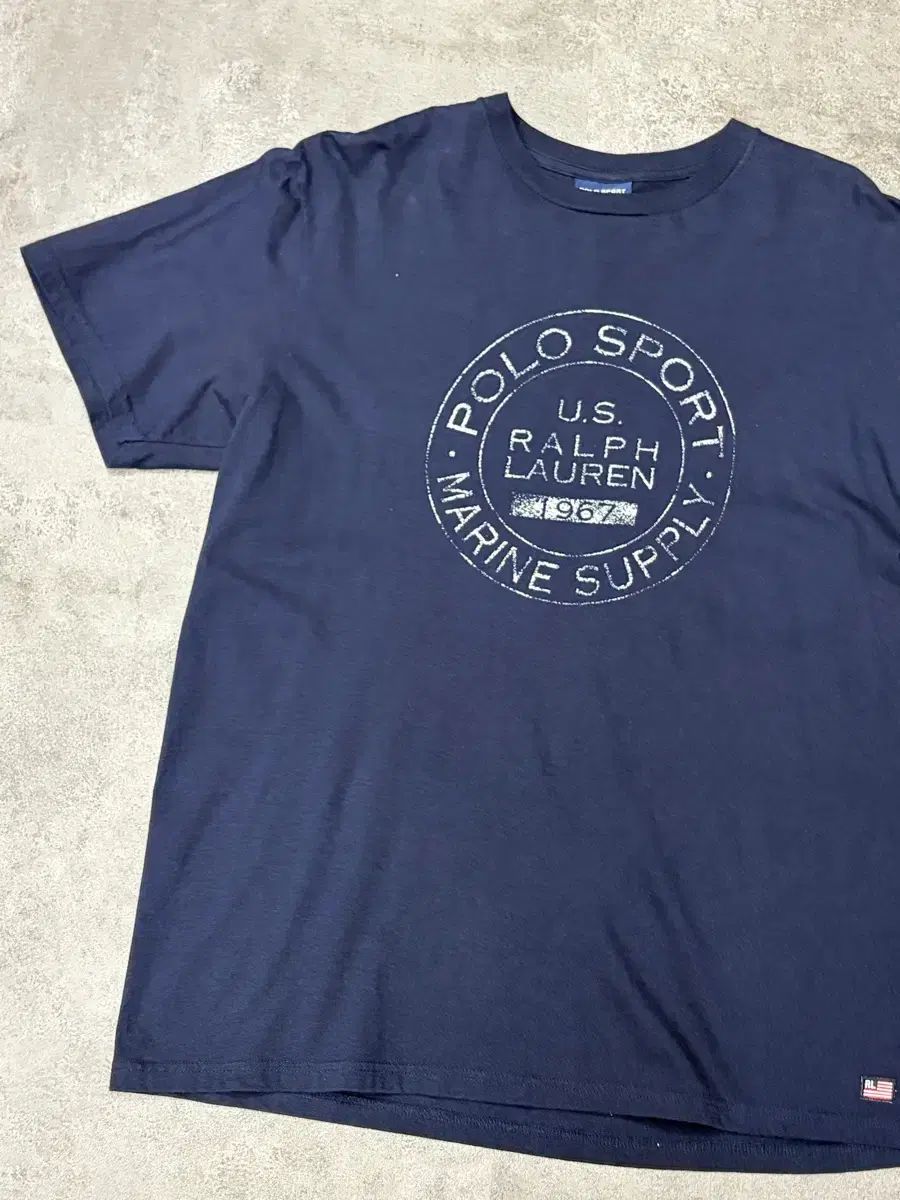 90年代 POLO Sport Ralph Lauren Marine Supply 1967 ロゴ Tシャツ