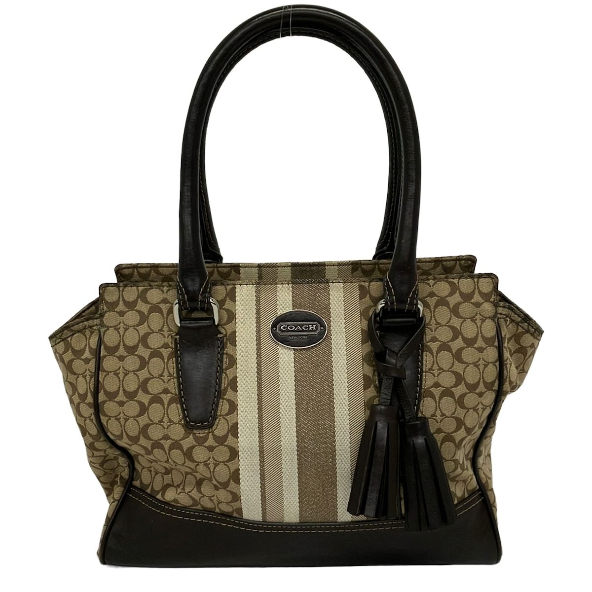 COACH(コーチ) ハンドバッグ レガシーシグネチャー 19915 カーキ×ダークブラウン×マルチ レザー 7,360円
