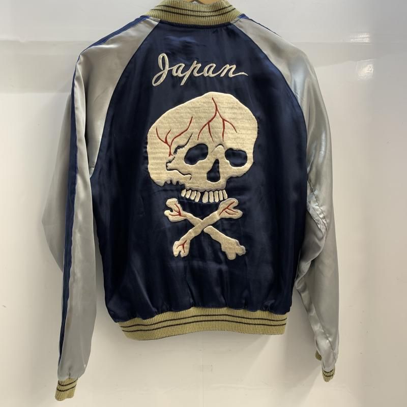 中古】テーラー東洋 リバーシブルスカジャン ドクロ×龍 M ブルー