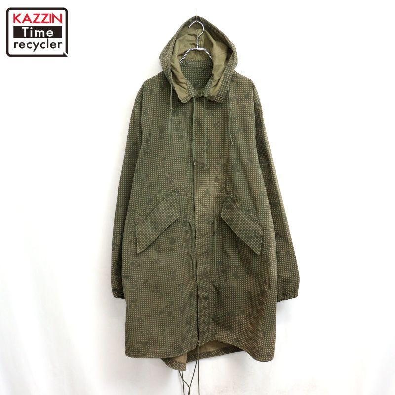 80s USA製 vintage U.S.ARMY ナイトカモ モッズコート メンズ 表記LARRGEサイズ