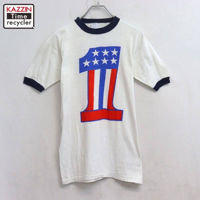 70s vintage No.1 リンガーＴシャツ メンズ 表記Mサイズ