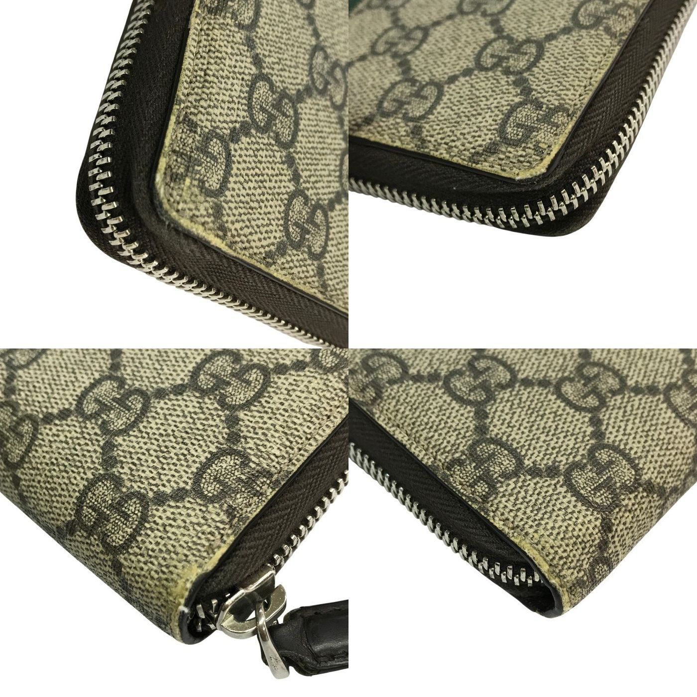 GUCCI グッチ GGスプリーム 長財布 ユニセックス ラウンドファスナー