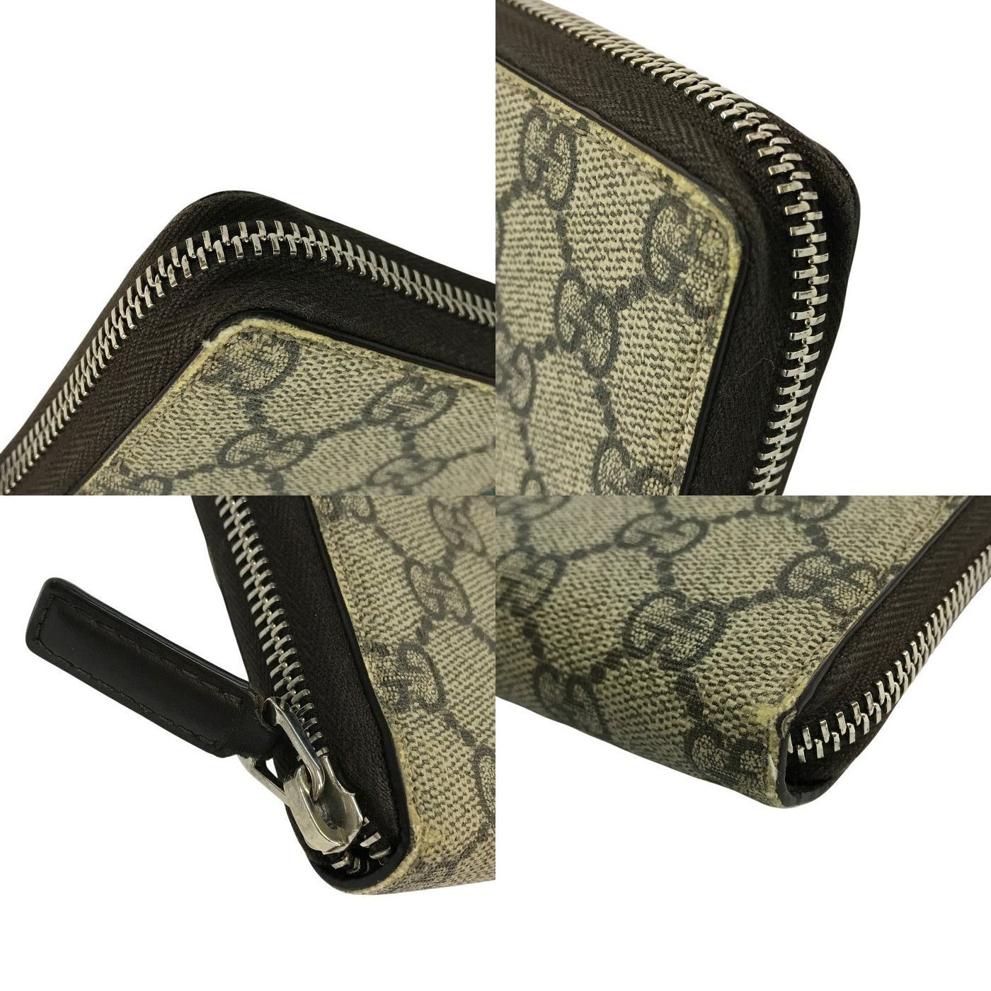 GUCCI グッチ GGスプリーム 長財布 ユニセックス ラウンドファスナー
