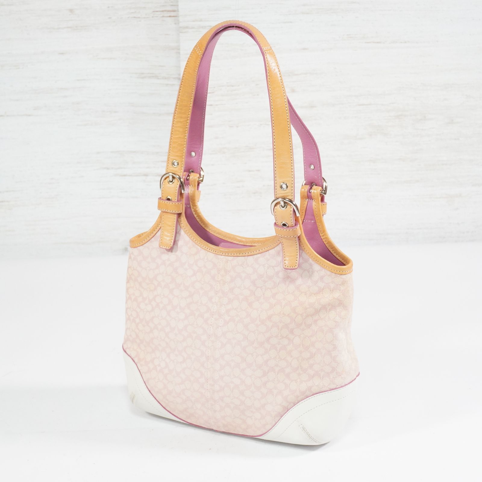 COACH 7025 ミニシグネチャー ピンク Y2K ショルダーバッグ AS15B03M