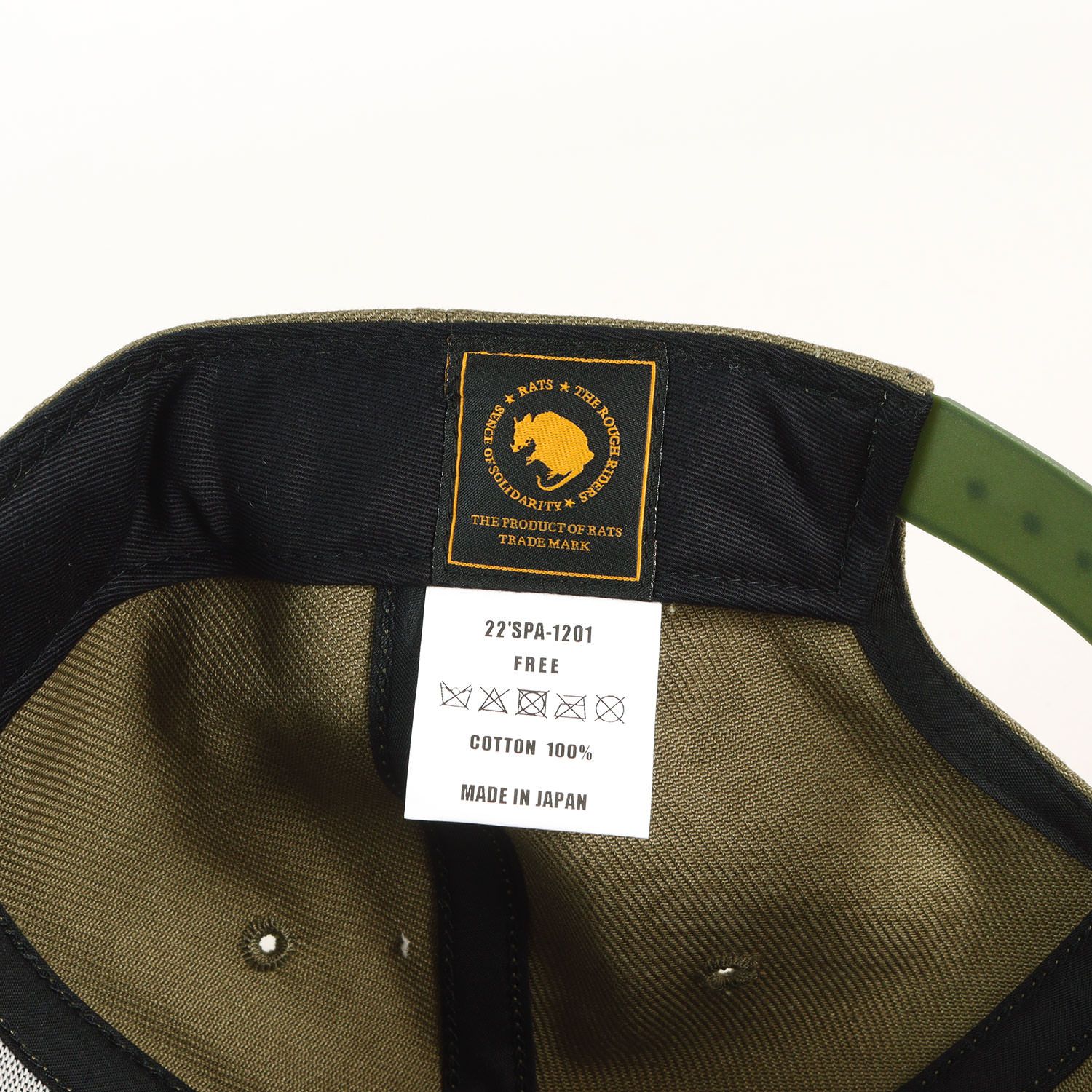 【新品】RATS ラッツ キャップ カーキ サイズ:FREE 22SS WAY OF LIFEロゴ 6パネルキャップ EMBROIDERY CAP ブランド 帽子 日本製 スナップバック【メンズ】 新品】RATS ラッツ キャップ カーキ サイズ:FREE 22SS WAY OF LIFEロゴ