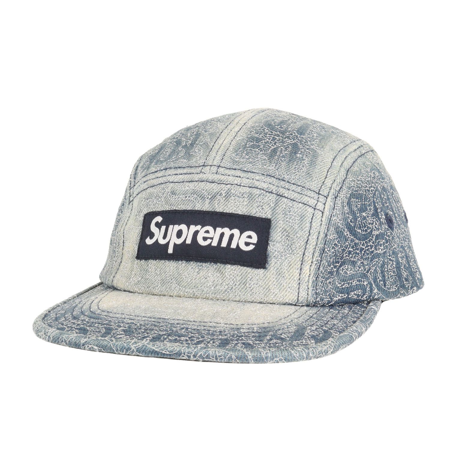 美品】Supreme シュプリーム キャップ ブルーデニム サイズ:FREE 26SS