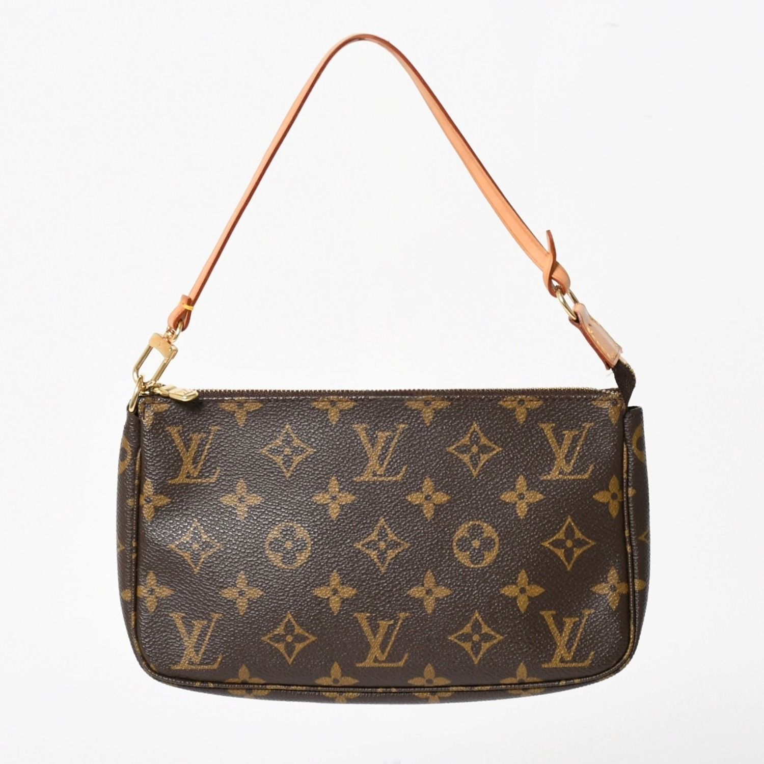 極美品 LOUIS VUITTON ルイヴィトン ポシェット アクセソワール アクセサリーポーチ M51980 モノグラム ブラウン 中古 4a004873