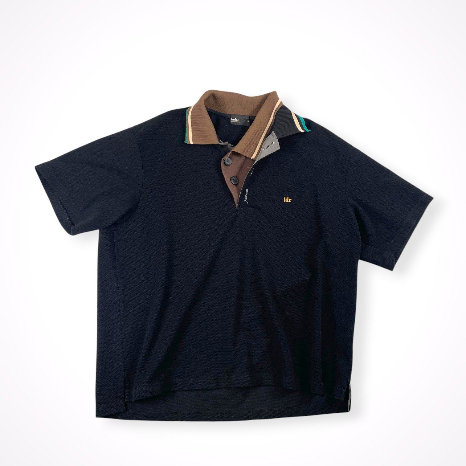 KOLOR [ カラー ] 綿ポリメッシュ ドッキングポロシャツ サイズ3 kolor / 綿ポリメッシュ ドッキングポロシャツ SIZE:3 - メルカリ
