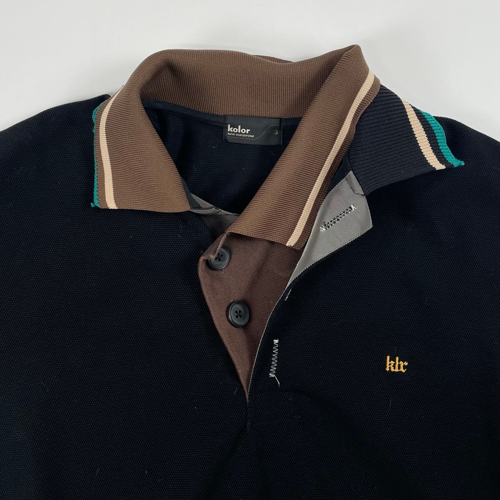 kolor / 綿ポリメッシュ ドッキングポロシャツ SIZE:3 - メルカリ