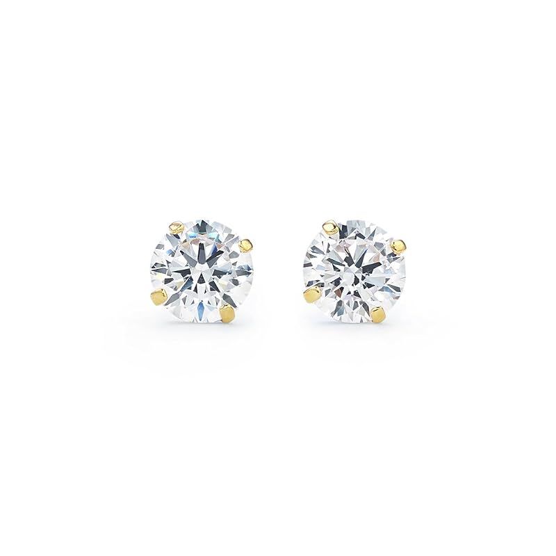 Gift from New York ピアス レディース 0.5ct 14金 イエローゴールド 一粒ピアス 金属アレルギー対応 女性 プレゼント