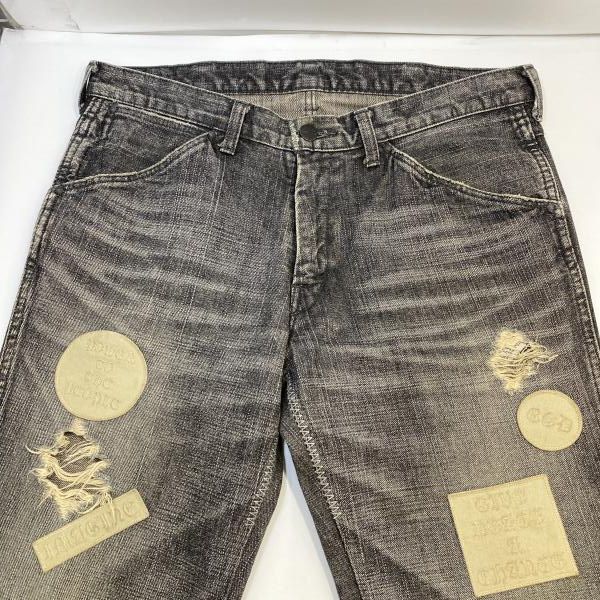 中古】NUMBER(N)INE 04AW GIVE期 ワッペン フレアデニム ブラック 3×32
