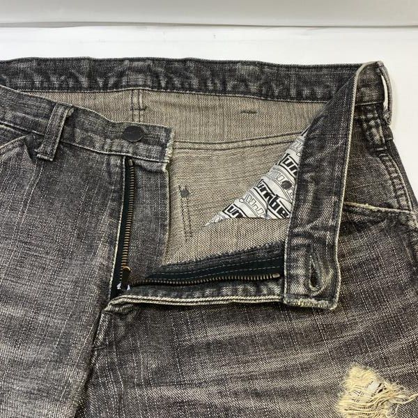 中古】NUMBER(N)INE 04AW GIVE期 ワッペン フレアデニム ブラック 3×32