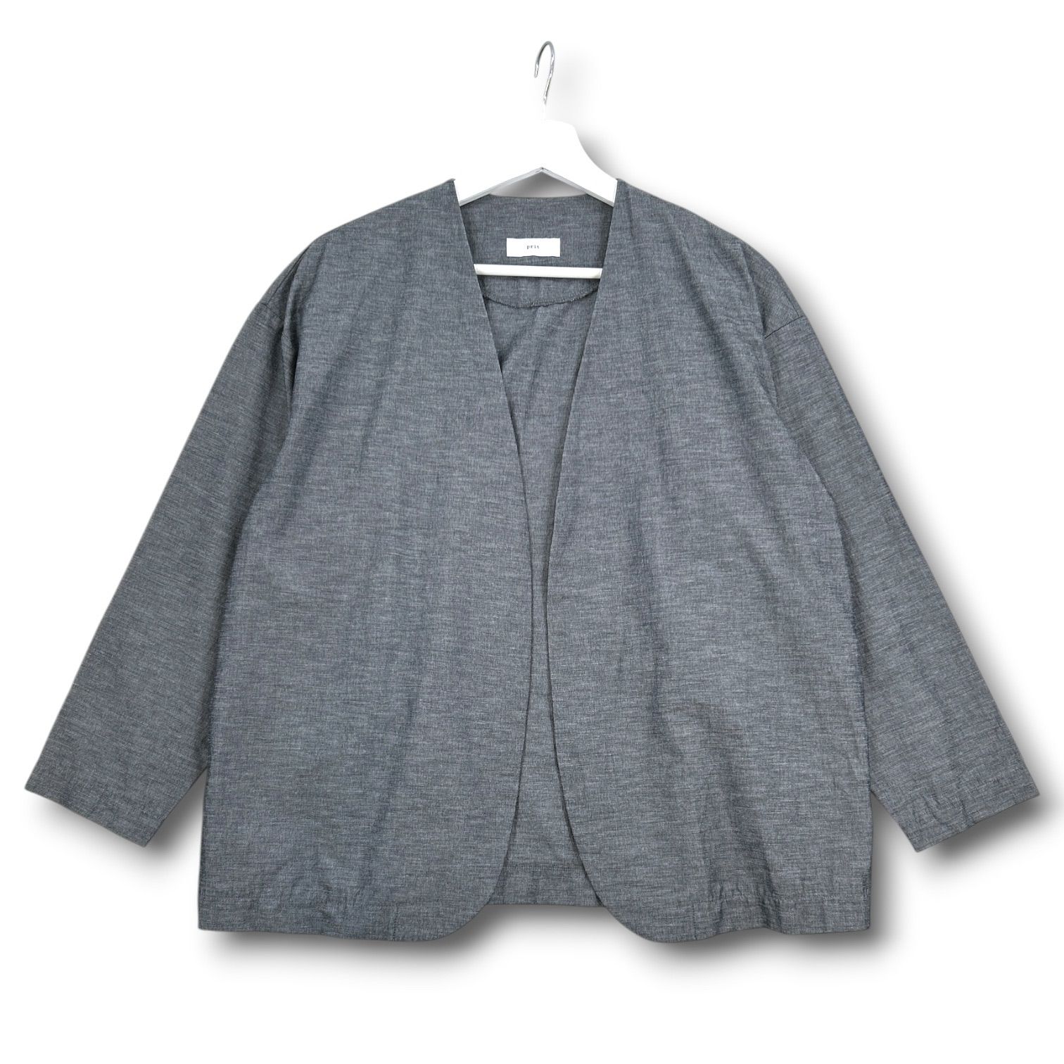 prit プリット コットンリネンストレッチ トッパージャケット ノー