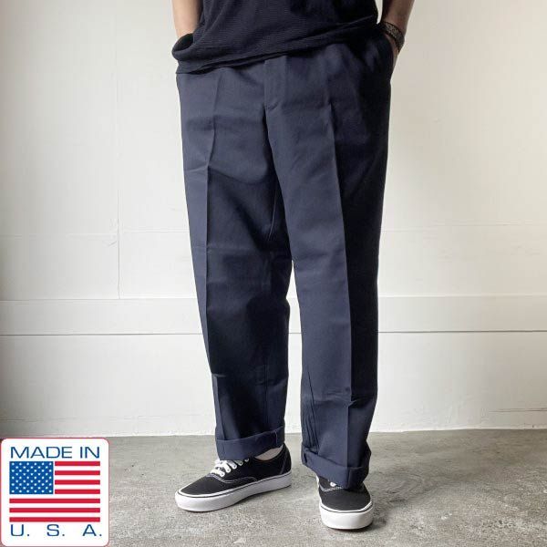 新品 00s USA製 US NAVY 米軍 ユーティリティ ワークパンツ 42R×32 紺系 ネイビー DSCP 実物 アメリカ製 デッドストック D154-25-0042ZV