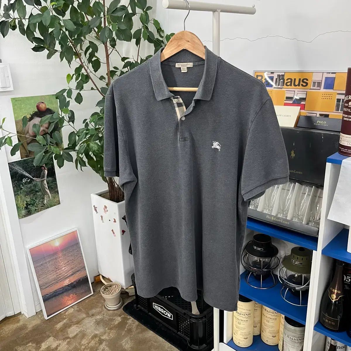 バーバリーブリット ピケ 半袖 カラー Tシャツ XL