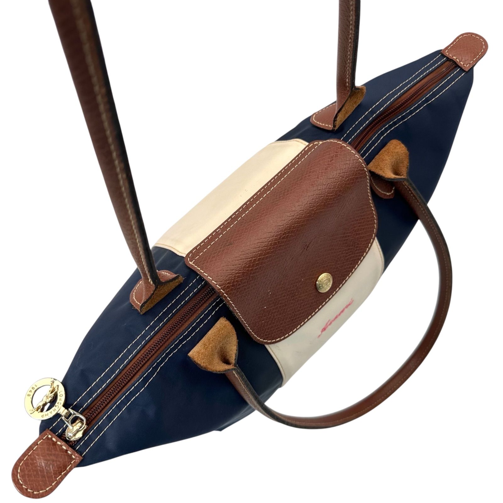 B5804】 Longchamp ロンシャン ルプリアージュ トートバッグ ネイビー 