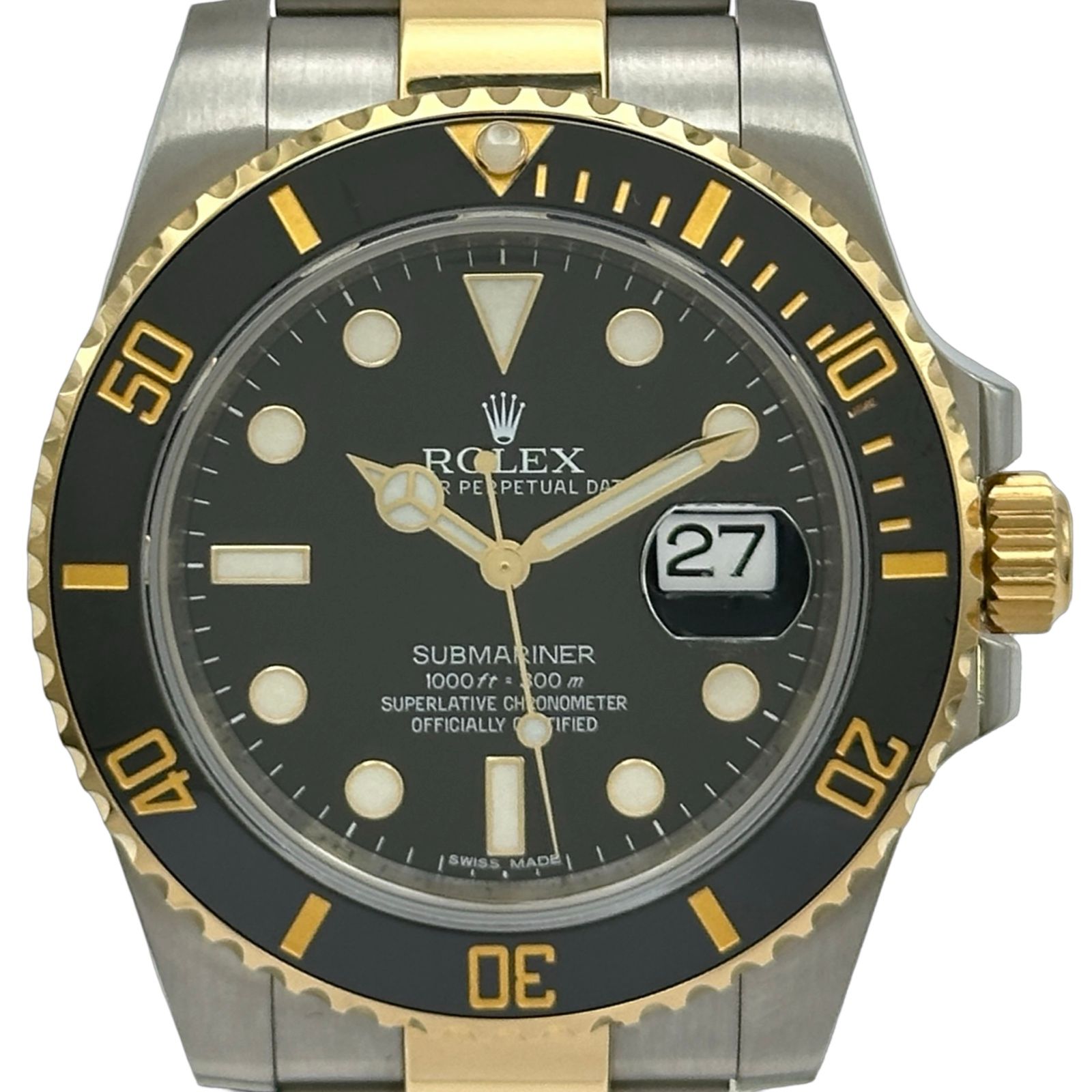 ロレックス ROLEX サブマリーナ 116613LN ブラック ゴールド/ステンレススチール 自動巻き メンズ 腕時計