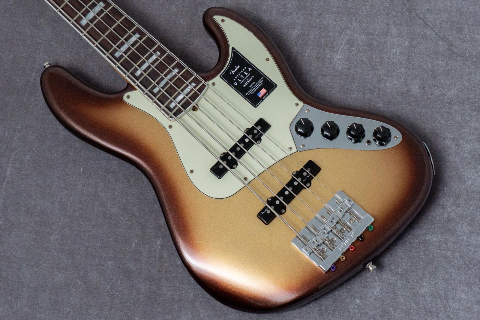 【used】Fender / American Ultra Jazz Bass® V Mocha Burst 2022 4.50kg #US22033700【GIB兵庫】【PLEK調整済】エレキベース