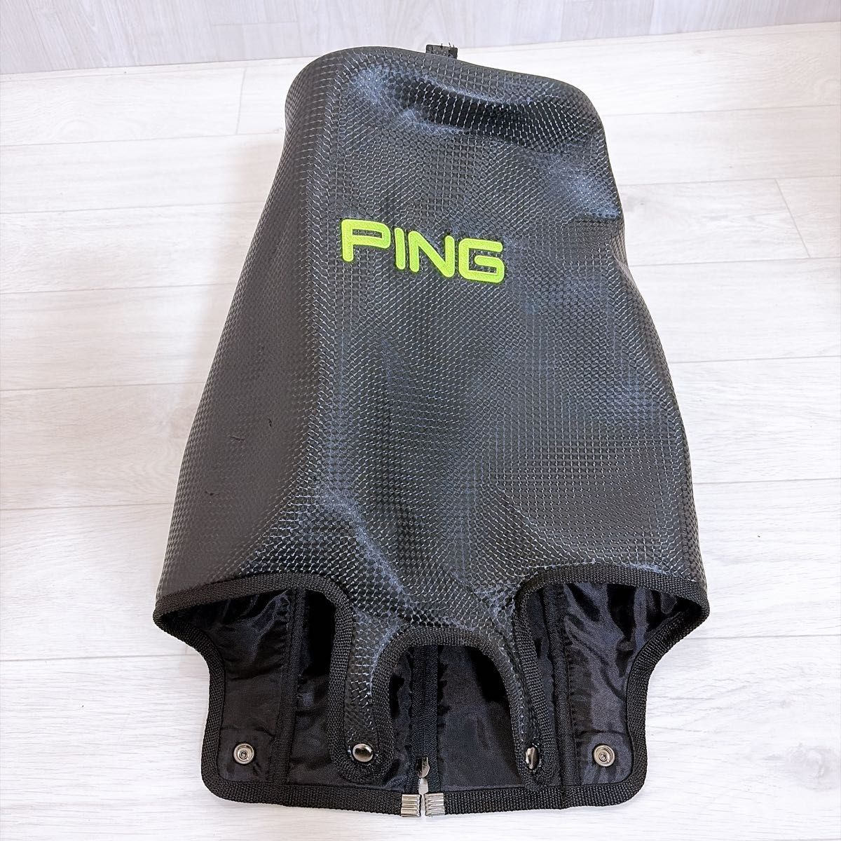 PING ピン キャディバッグ ゴルフバッグ 4分割 カート ブラック グリーン 不安定 G-0551 PING ピン キャディバッグ ゴルフバッグ 4分割 カート ブラック グリーン 不安定 G-0551